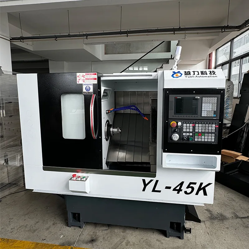 Servo Taretli ve Hidrolik Puntalı CNC Eğimli Yataklı Torna