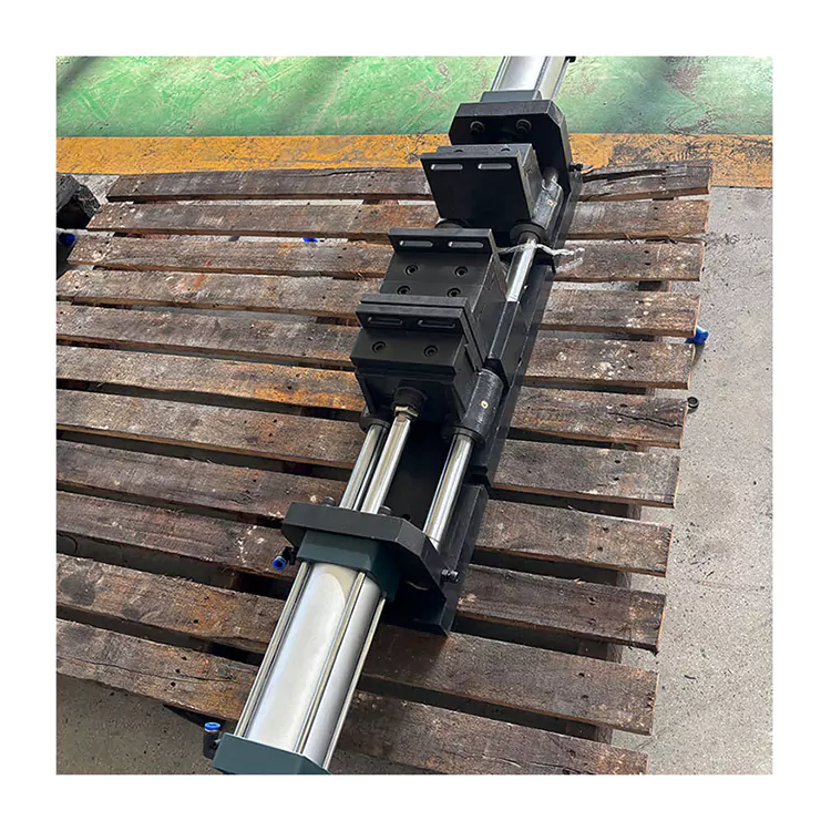 Çift Tek Açık Pnömatik Düz Mengene